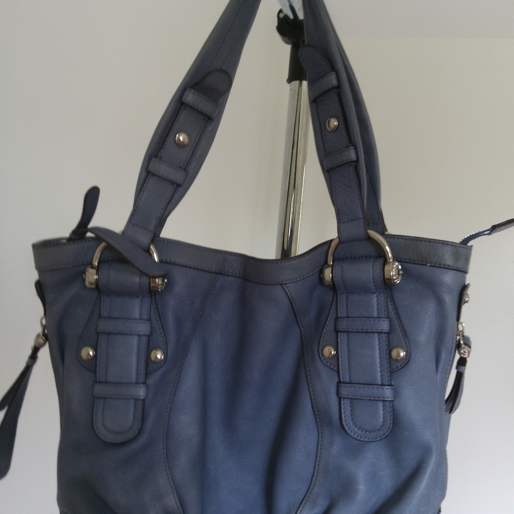 B.makowsky dusty blue bag. $55.